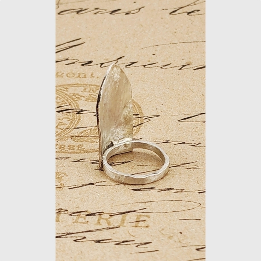 CATHEDRAL GOTHIC WINDOW TRACERY RING HANDMADE IN RECYCLED STERLING SILVER SZ 7 - Picture 2 of 6